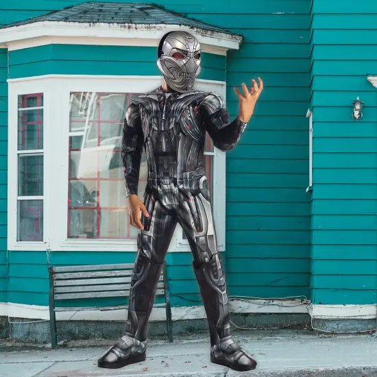 Ultron Deluxe Costume for Boys Mechanical Jumpsuit With Mask and Boot Tops Multi {2}