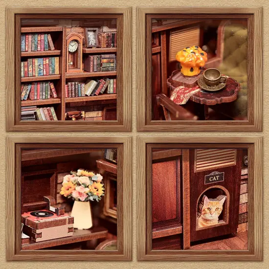 DIY Book Nook Kit - Corner Coffee Shop {4}