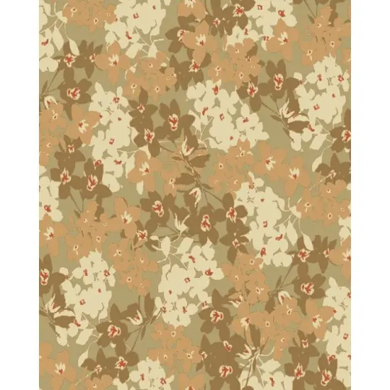 Earthy Floral Cotton Fabric | By the Yard | Sewing and Crafting | 44 inches wide {1}