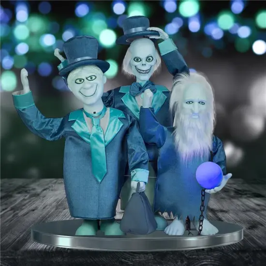 3.5ft Disney Mansion Hitchhiking Ghosts - Motion Activated, Lighted Animatronic {1}