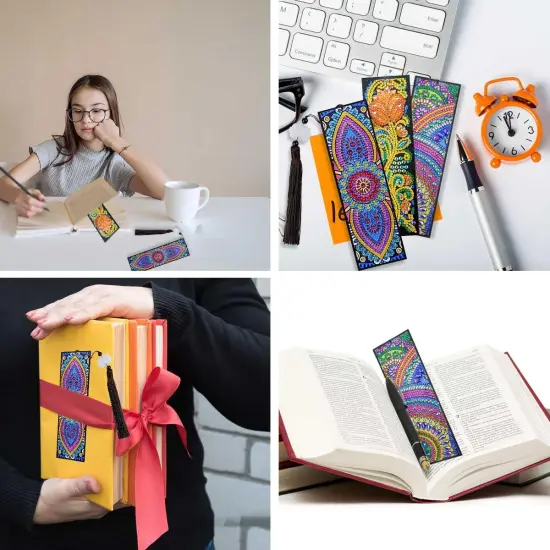 3 Pieces 5D Diamond Painting Bookmark Kits {2}