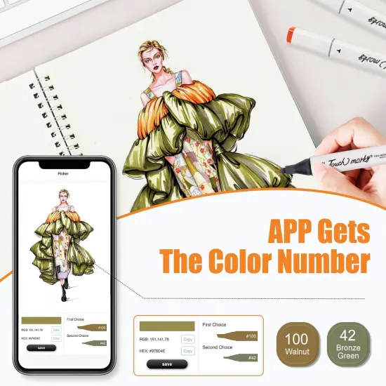 Dual Tip Alcohol-Based Marker set for Artist Adults {2}