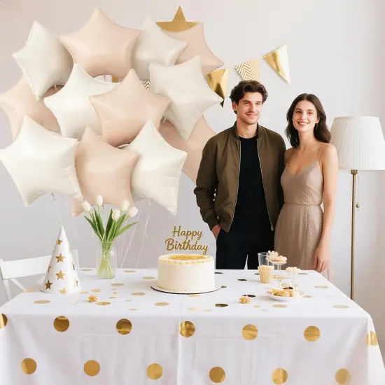 8Inch Large Sand White Apricot Helium Balloon for Birthday Baby Shower Anniversary Party Decorations {4}