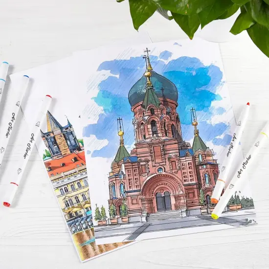 66 Pack Alcohol Based Dual Tip Permanent Markers {3}