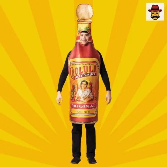 Hot Sauce Costume Funny Spicy Bottle Tunic For Halloween Party Wear {1}