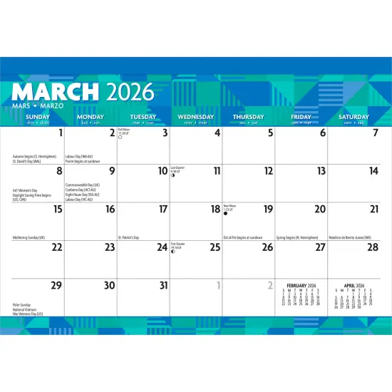 Large Print | 2026 17 x 12 Inch Monthly Desk Pad Calendar {2}