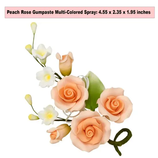 Multi-Color Spray Assortment Gum Paste Sprays Peach Rose&nbsp; {1}