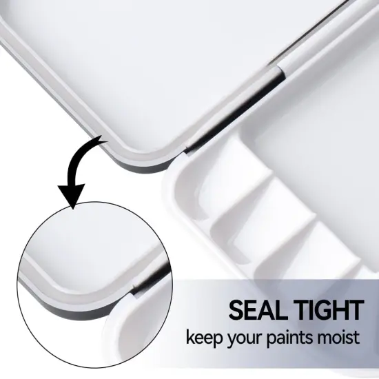 Watercolor Palette Folding with Lid 18wells 2 Mixing Areas and 1 Large Mixing Tray Also for Gouache Acrylic Paint Palette Navy Blue {2}