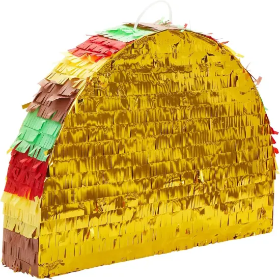 Taco Pinata for Cinco de Mayo, Fiesta, Mexican Birthday Party Decorations (Small, 17 x 10 Inches) {1}