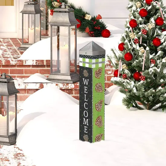 Snowy Pines 20 Inch Art Pole {5}