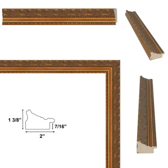 Gold Baroque Ornate Picture Frame 26x26 frame {3}