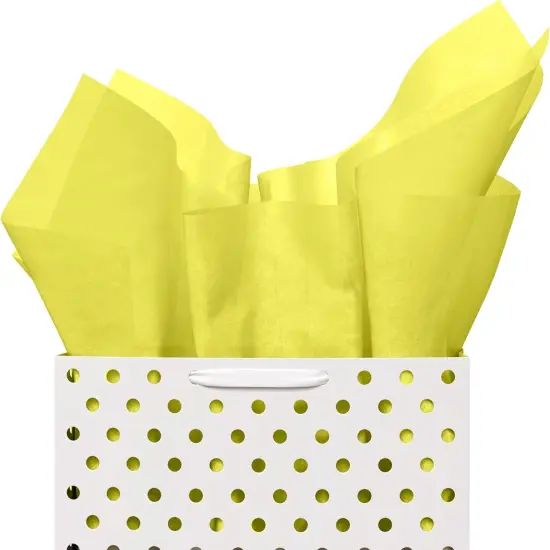 120 Sheets of Tissue Paper - 15" x 20" Packing Paper Sheets for Moving - 10lb Wrapping Paper - Newsprint Paper for Packing, Gift Wrapping, Moving Supplies & Protecting Items Light Yellow {4}