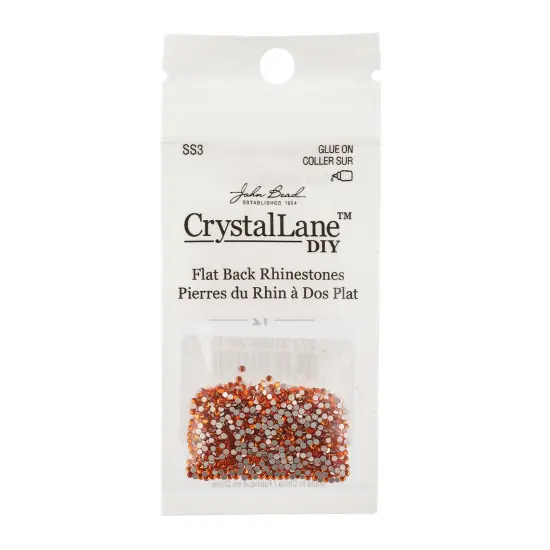 Crystal Lane DIY SS3 Glass Flatback Rhinestones, 1440pcs Orange {3}