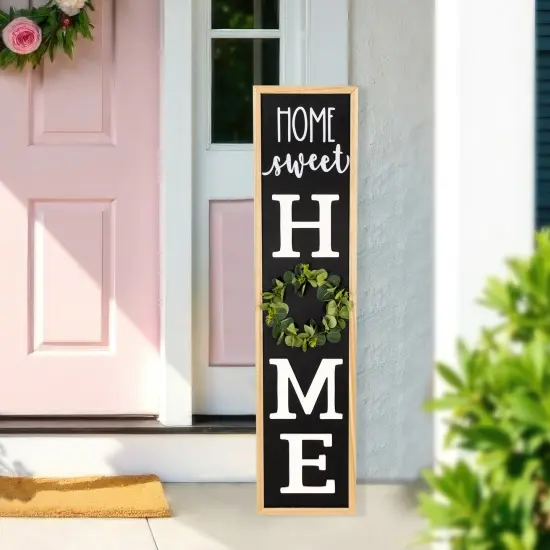 Northlight 40 Inch "Home Sweet Home" Wooden Framed Outdoor Porch Board Sign Decoration Black {1}
