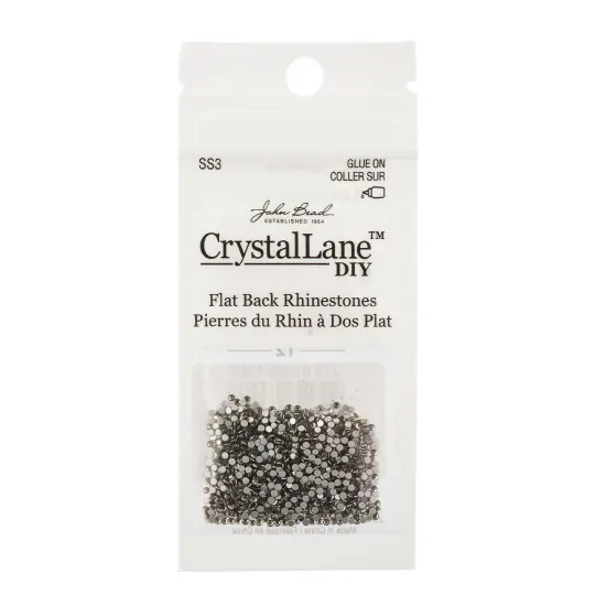 Crystal Lane DIY SS3 Glass Flatback Rhinestones, 1440pcs Black Diamond {3}