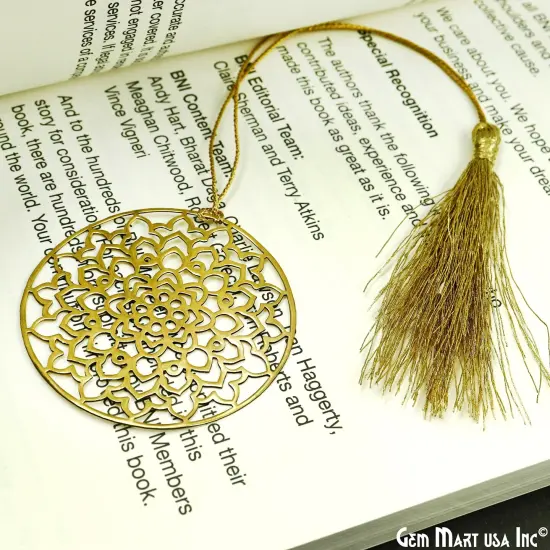 Metal Round Dream Catcher Bookmark With Tassel. Gold Bookmark, Reader Gift, Handmade Bookmark, Page Marker, Aesthetic Gift. 53mm {5}