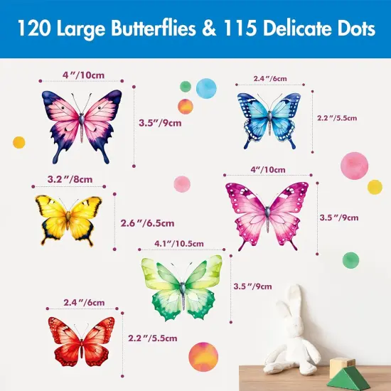230+ PCS Large Butterfly Wall Decals {2}