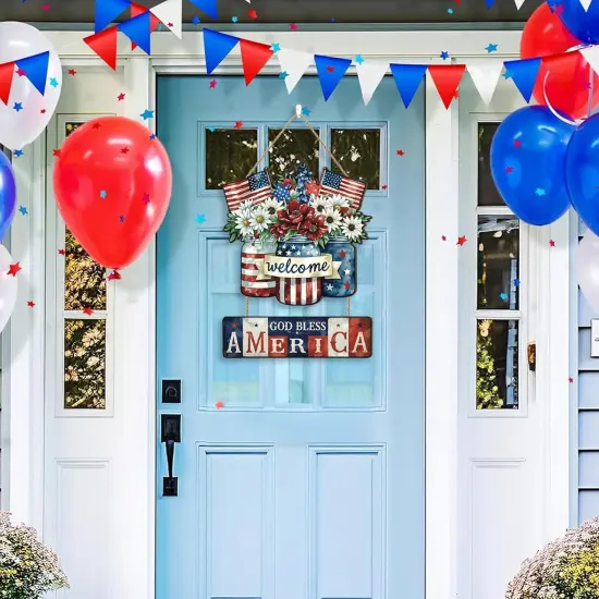 American Flag Bouquet Door Wall Decor (Colourful) {5}