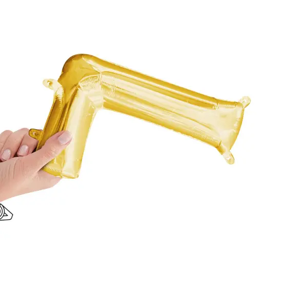 Anagram&reg; 16" Gold Letter L Balloon Air Fill Only Foil Mylar {2}