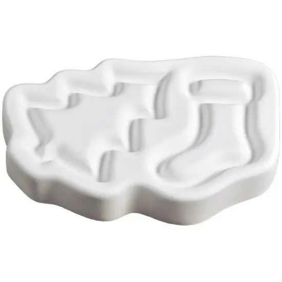 8" x 5.5" x 1.25" Holiday Tree & Stocking Glass Fusing Kiln Mold {3}