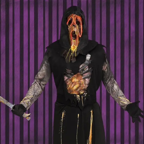 Adult Scorched Ghost Face Costume Dead by Daylight Perfect for Fans of Horror Look {3}