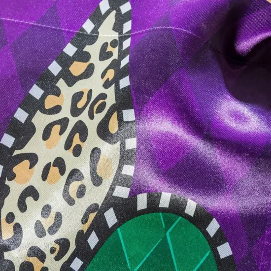 Animal Print Fleur De Lis Mardi Gras Garden Flag 2 Sided {3}