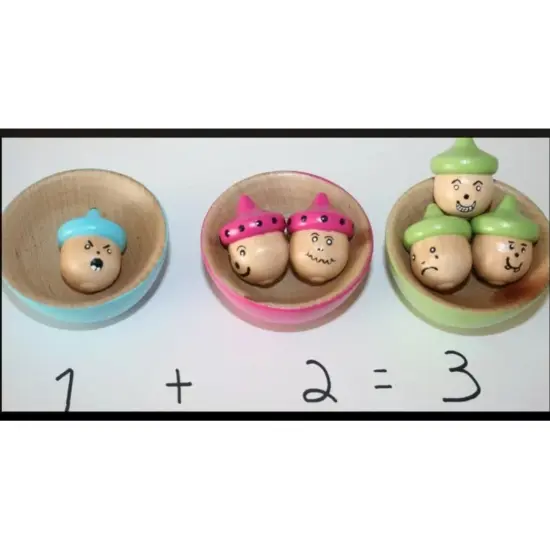 Kitcheniva 10 Pcs Natural Wooden Acorns Waldorf Fall Decor DIY {4}