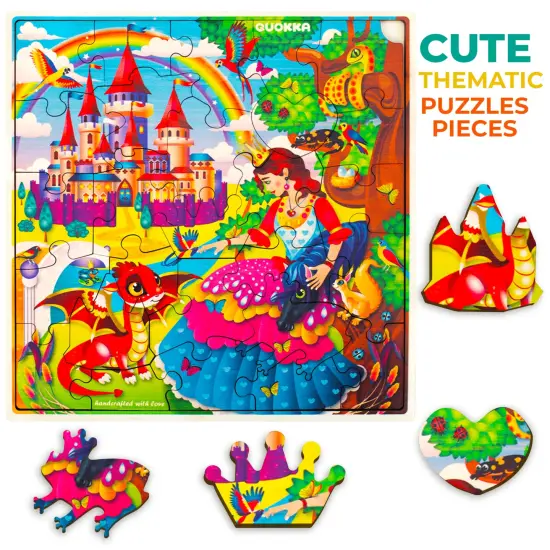 28 Pieces Wooden Puzzles for Kids | Princess {4}