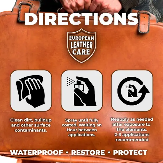 European Leather Care Waterproofing Shoe Spray - All Natural Non-Toxic Leather Shoe Suede Protector Spray - Waterproof Spray Shoes Rain and Stain Repellent Spray for bag, Furniture, Car Interior {5}