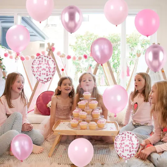 60 Pcs Light Pink Latex Balloons {5}