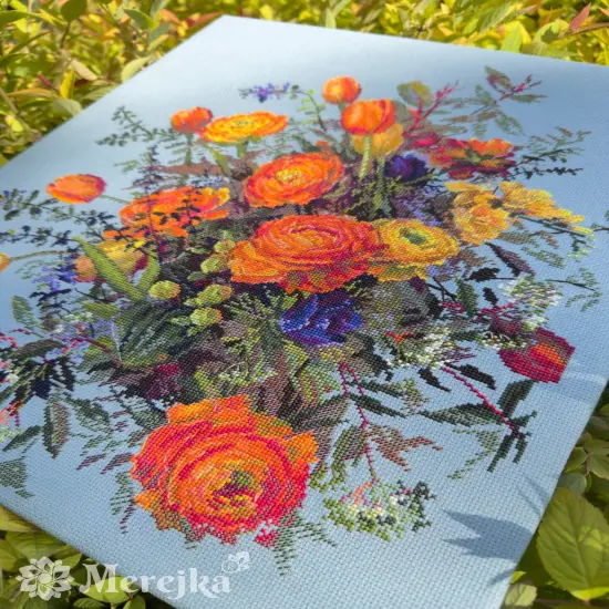 Sunlit Petals K-270 Counted Cross-Stitch Kit {6}