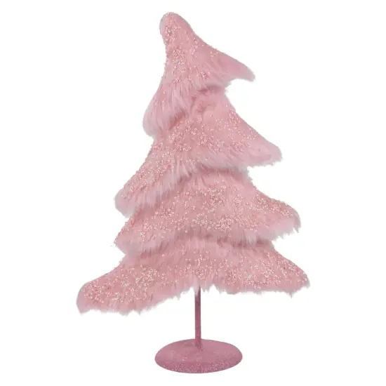 18.5" Fabric Sequin Christmas Tree: Pink {1}