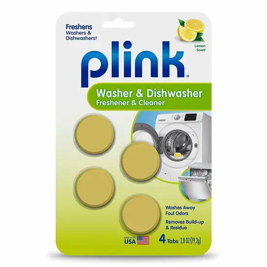 Plink Clothes Washer & Dishwasher Odor Freshener and Cleaner - 4 Lemon Tablets {3}