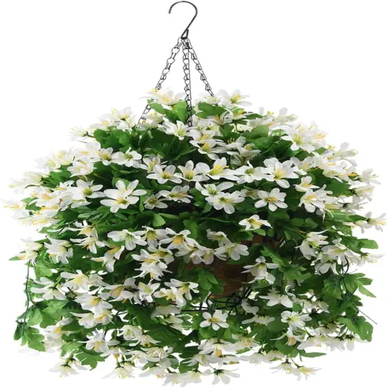 Artificial Hanging Flowers in Basket for Patio Garden Decoration {1}