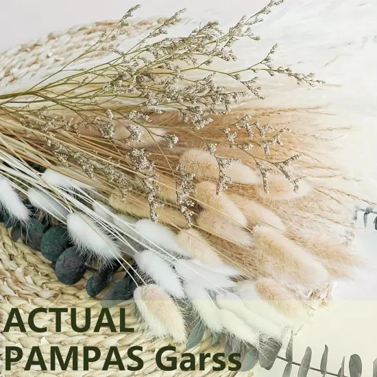 Olive Green Bathroom Decor and Boho Wedding Bouquets - Blended Dried Bouquet and Pampas Grass Bouquet - Unleash Your Creativity with Chic {4}