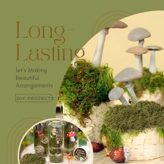 Fake Green Moss for Potted Plants, 4OZ Artificial Moss for DIY Crafts, Faux Moss for Table Centerpieces Fairy Garden Decor {5}