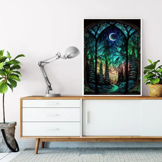 Starry Night Diamond Painting Kits- Tree Diamond Art for Adults {3}