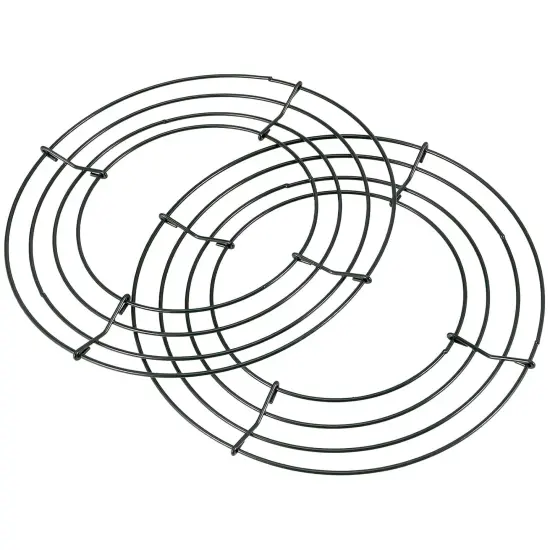 20 Pack 8 Inch Wire Wreath Frame, Round Green Metal Wreath Frame, Floral Crafts Wreath Form for DIY Christmas Wedding Party {3}