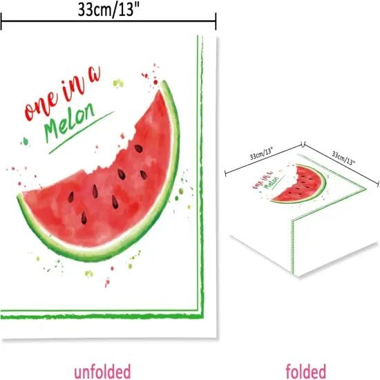 40Pcs Summer Watermelon Party Napkins Summer Sweet Watermelon Paper Napkins Girls {2}