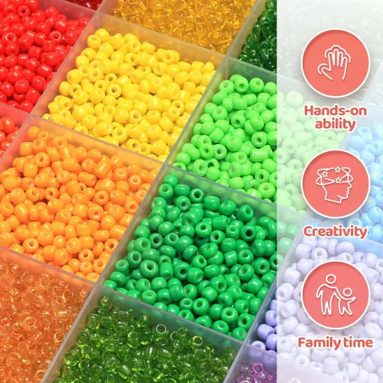 Black Seed Beads, 4000+pcs 3mm Glass Beads {2}