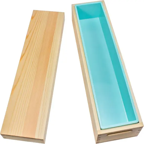 Wooden Soap Molds for Soap Making Large- 5 lb Soap Molds Loaf with Cover, Rectangle Silicone Soap Loaf Molds 77 oz (5 lb Standard Mold) {1}