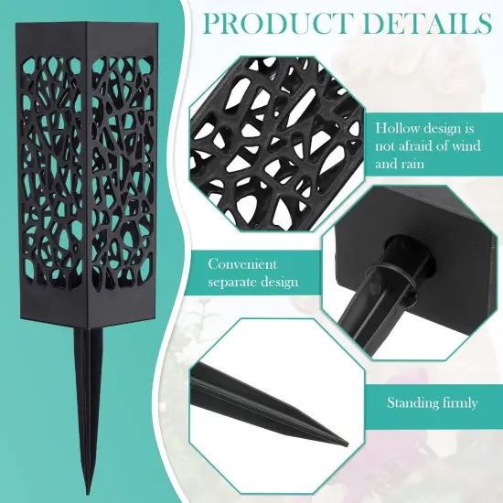 2 Sets Artificial Cemetery Flowers 36 Heads Rose with 2 Grave Markers Flower Holder Vase with Drainage Hole Long Spikes and 2 Floral Foam Blocks for Outdoor Memorials (Red) {4}