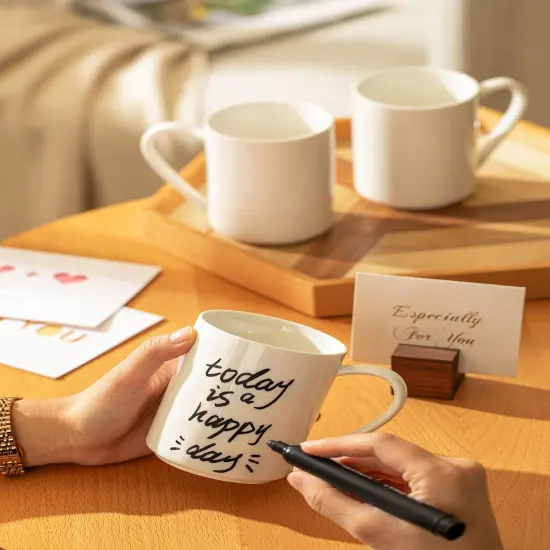 Coffee Mug, Porcelain 11 Oz Coffee Mugs Set of 6 {5}