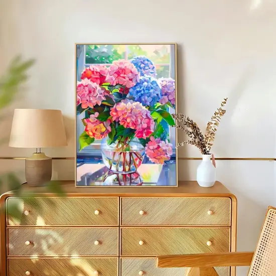 Diamond Art Kits for Adults, Flowers Diamond Painting Kits, Dot Art for Adults, for Gifts and Home Interior Decor 12x16 Inch {5}