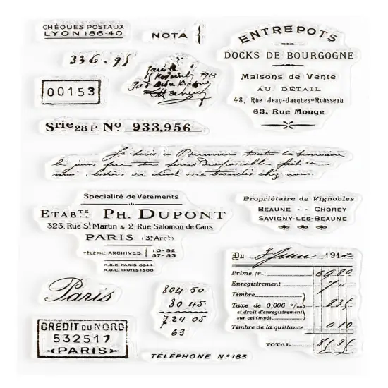 French Receipts, Clear Stamps 4x6 inch by Wintertime Crafts {1}
