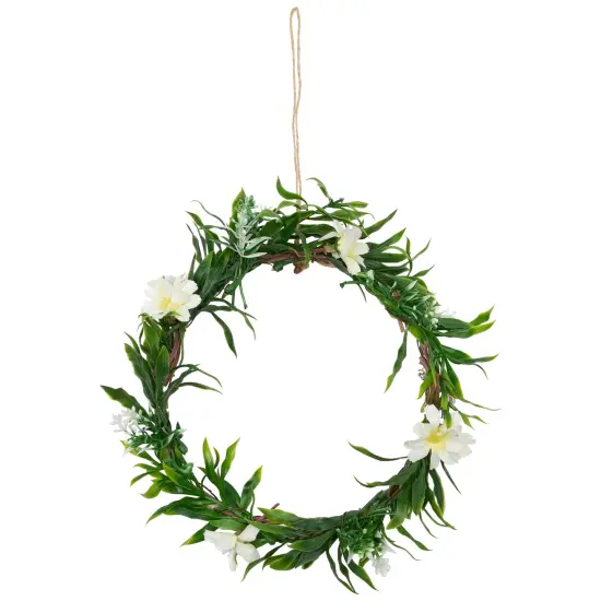 Northlight Mini Floral and Foliage Spring Wreath, Yellow 9" {1}