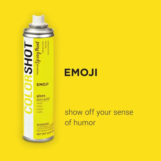 COLORSHOT Gloss Spray Paint Emoji (Yellow) 10 oz. 4 Pack {4}