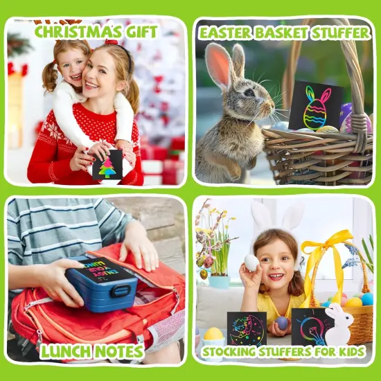 Rainbow Scratch Paper Art Crafts {3}