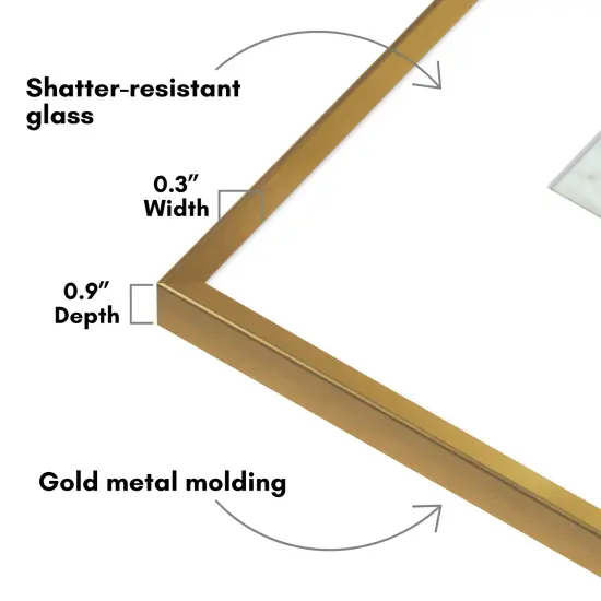 Americanflat Aluminum Picture Frame with Mat - Metal Photo Frame - Black Metal Molding Frame - Shatter Resistant Glass - Hanging Hardware {3}