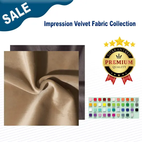 Impression Velvet Fabric Collection Ecru {2}